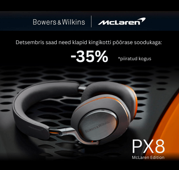 Bowers Wilkins PX8 McLaren edition prane sooduspakumine